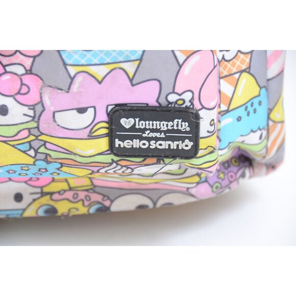 Loungefly X Hello Kitty Sanrio Food Ice Cream Cones Denim Backpack Graphics - Picture 3 of 8